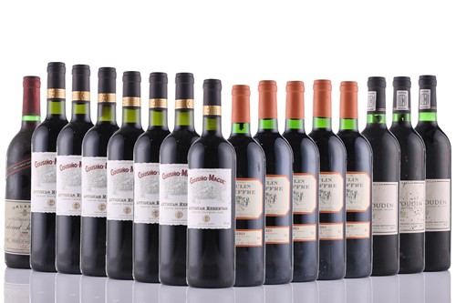 Lot 599 - Sixteen bottles of mixed red wine, comprising...