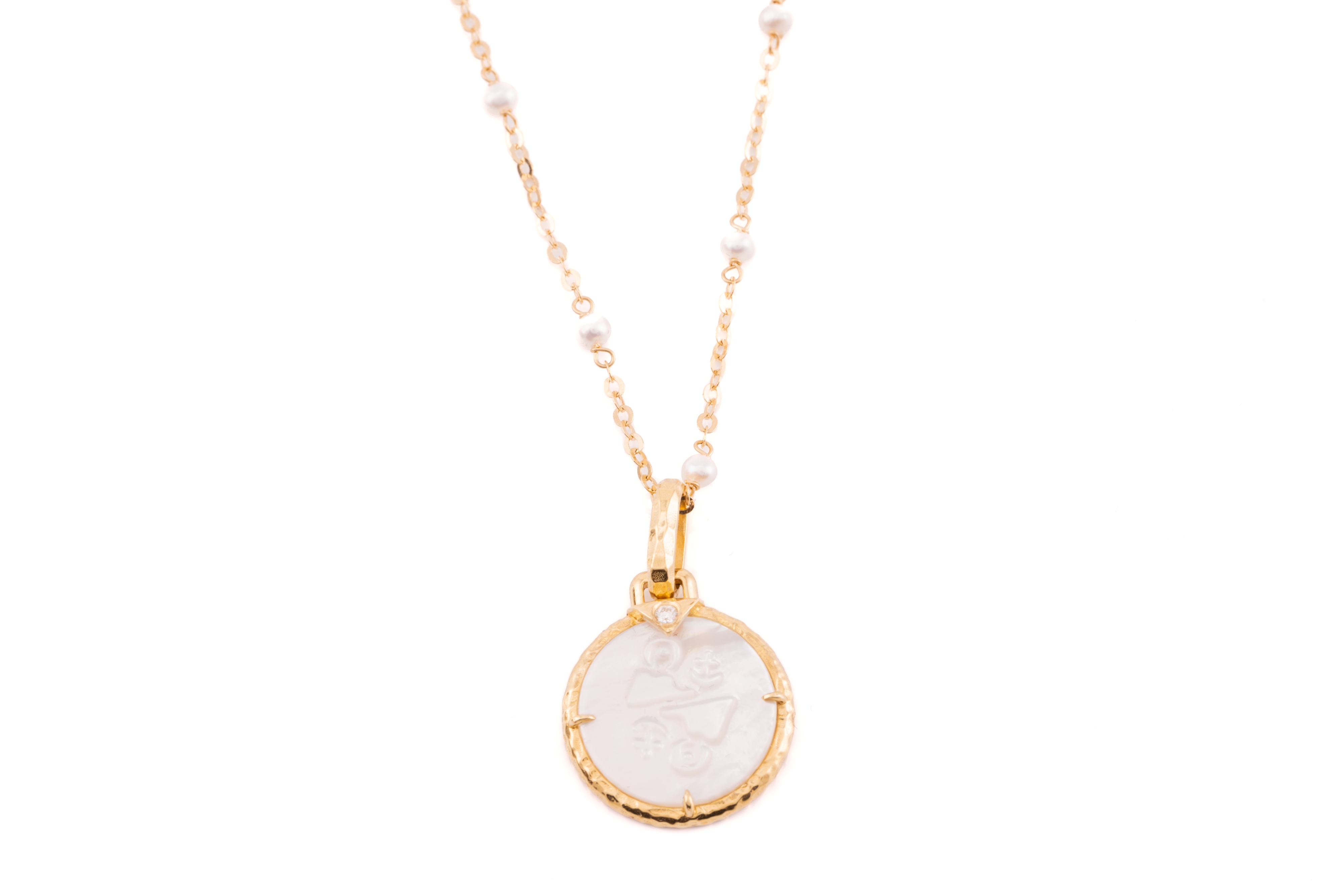 Mother of Pearl Zodiac Double-Sided Necklace main image 0