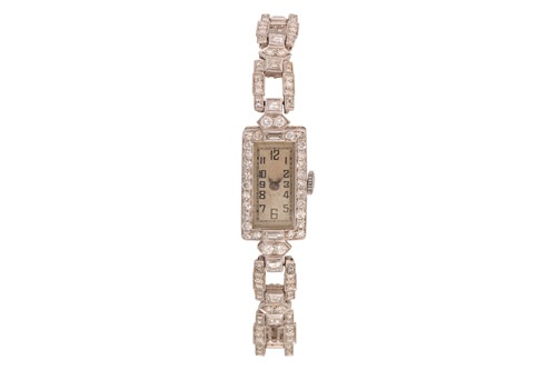 Lot 308A - An Art Deco cocktail dress watch, featuring a...