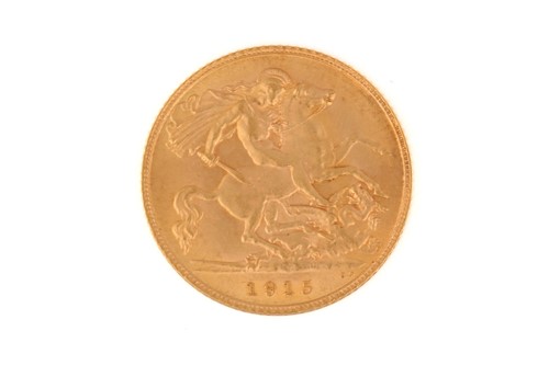 Lot 403 - A George V gold half sovereign, 1915