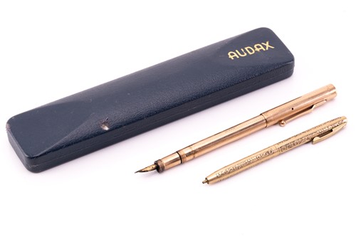 Lot 275 - A Mabie Todd & Co 'Swan' 9k gold fountain pen,...