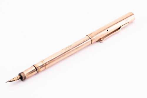 Lot 275 - A Mabie Todd & Co 'Swan' 9k gold fountain pen,...