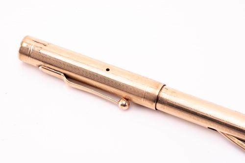 Lot 275 - A Mabie Todd & Co 'Swan' 9k gold fountain pen,...
