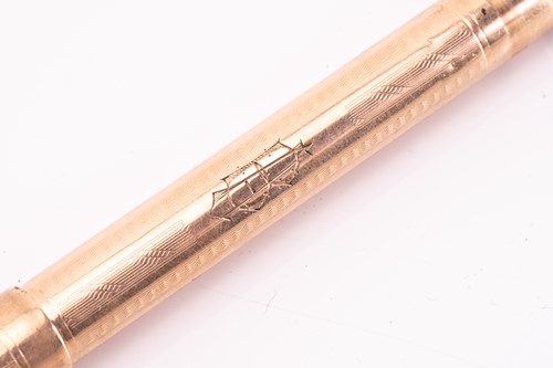 Lot 275 - A Mabie Todd & Co 'Swan' 9k gold fountain pen,...