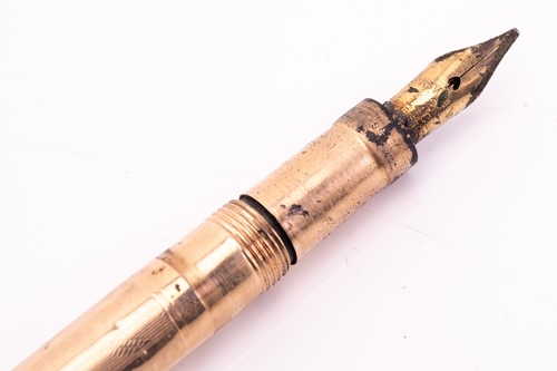 Lot 275 - A Mabie Todd & Co 'Swan' 9k gold fountain pen,...