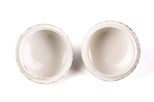 Lot 572 - A pair of Sevres bleu celeste style porcelain...