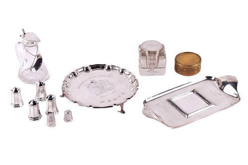 Lot 393 - An Elizabeth II silver waiter, commemorating...