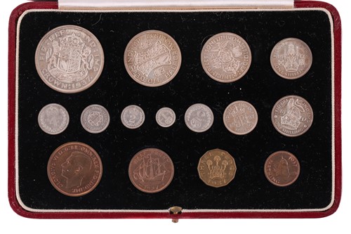 Lot 399 - A George VI 1937 fifteen coin specimen proof...