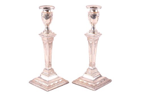 Lot 345 - A pair of Victorian classical revival silver...