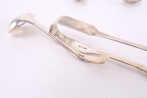 Lot 385 - A set of six silver soup spoons, Gladwin Ltd,...