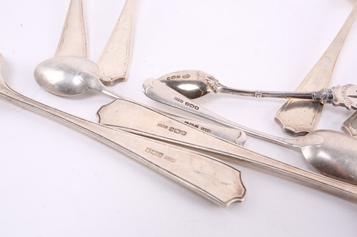 Lot 385 - A set of six silver soup spoons, Gladwin Ltd,...
