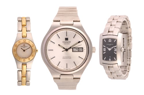 Lot 303 - Three watches featuring two ladies' Baume and...