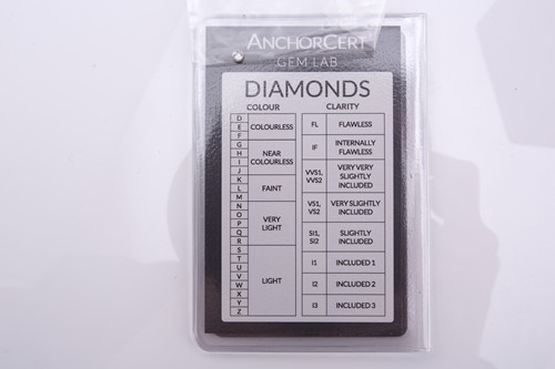 Lot 24 - Six loose diamonds with Anchor Cert...