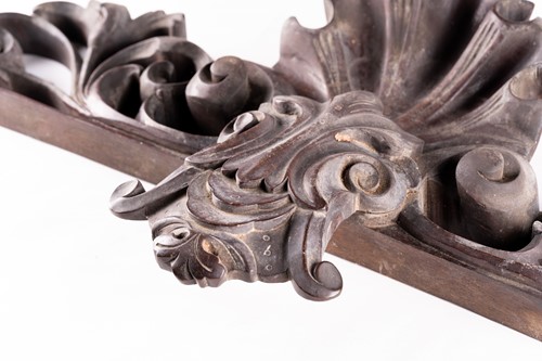 Lot 101 - A 19th-century mahogany door mantle with a...