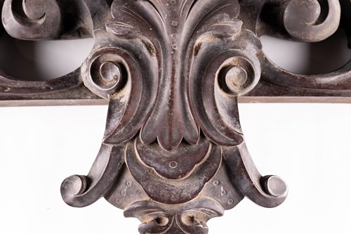 Lot 101 - A 19th-century mahogany door mantle with a...