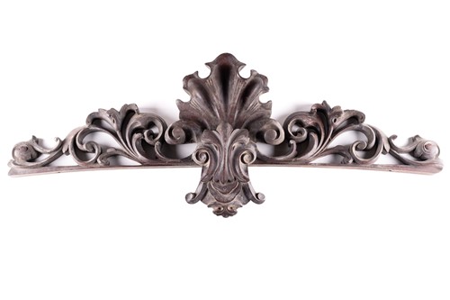 Lot 101 - A 19th-century mahogany door mantle with a...