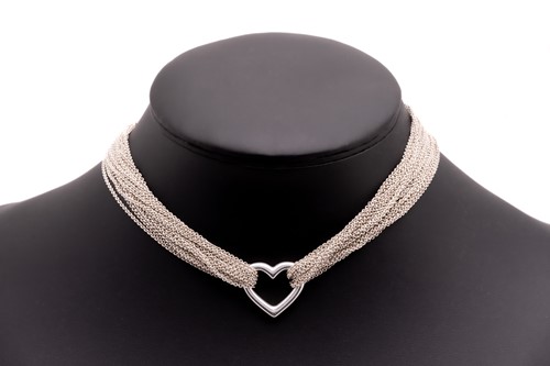 Lot 328 - Tiffany & Co. - A multi-strand mesh necklace...