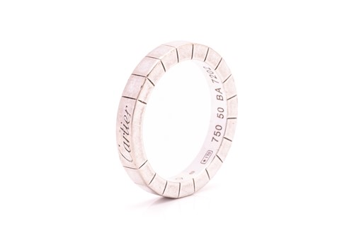 Lot 75 - Cartier - A 'Lanières' ring in 18ct white gold,...