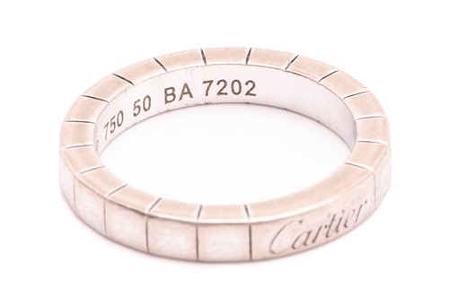 Lot 75 - Cartier - A 'Lanières' ring in 18ct white gold,...