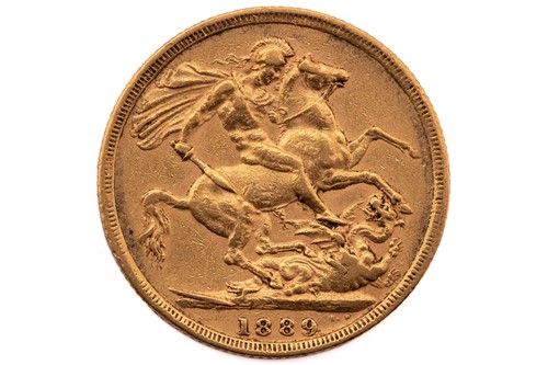 Lot 189 - A Victoria Jubilee head sovereign, dated 1889.