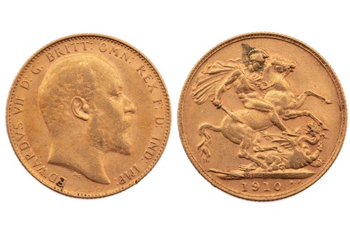 Lot 190 - An Edward VII sovereign, dated 1910, Perth Mint.