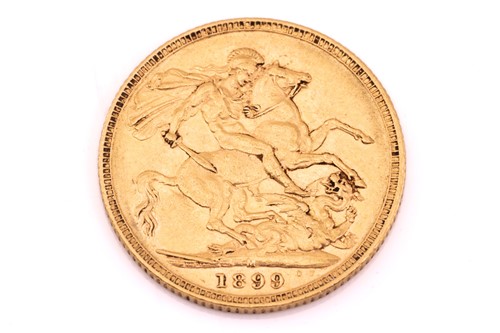 Lot 176 - A Victorian sovereign, dated 1899, Melbourne...