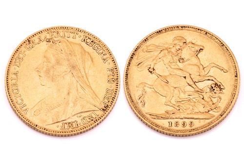 Lot 176 - A Victorian sovereign, dated 1899, Melbourne...