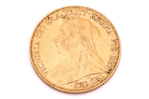 Lot 176 - A Victorian sovereign, dated 1899, Melbourne...