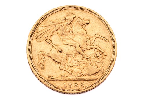 Lot 186 - A Victoria Jubilee head sovereign, dated 1888,...