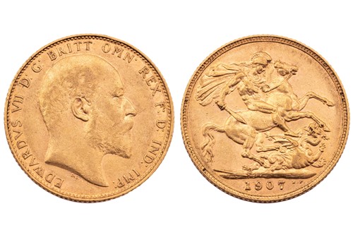 Lot 163 - An Edward VII sovereign, dated 1907.