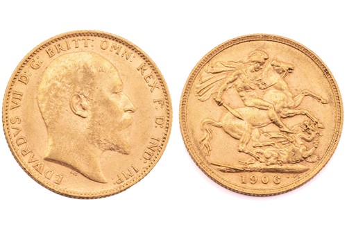 Lot 183 - An Edward VII sovereign, dated 1906, Perth Mint.