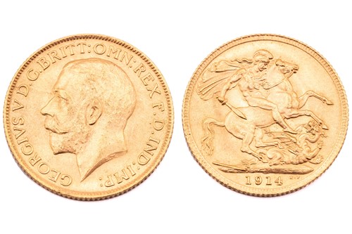 Lot 169 - A George V sovereign, dated 1914.