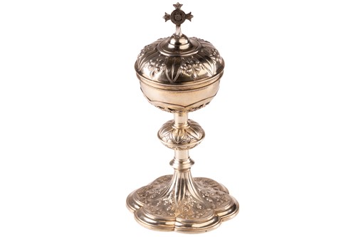 Lot 444 - A silver Ciborium, French late 19th century...