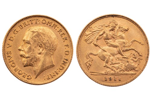 Lot 172 - A George V half sovereign, dated 1911.