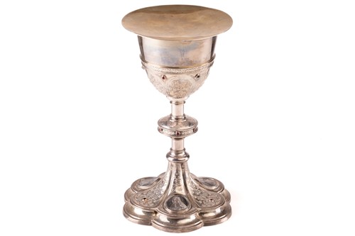 Lot 443 - A French silver chalice, 19th century, the...