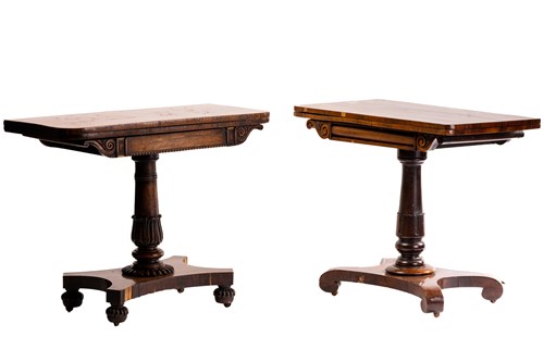 Lot 96 - Two early 19th-century figured rosewood...