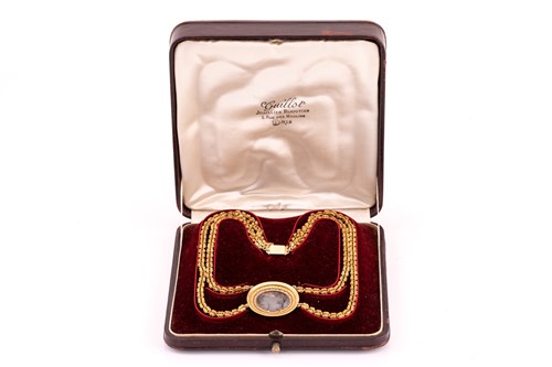 Lot 17 - A French Collier d'Esclavage necklace set with...