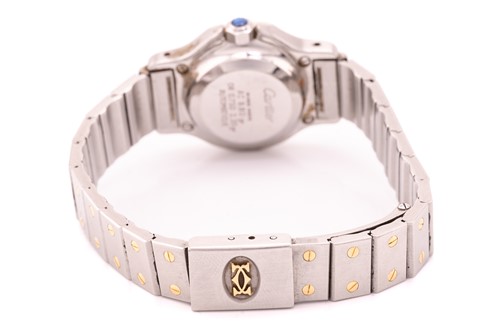 Lot 397 - A Cartier Santos Ronde lady's wristwatch,...