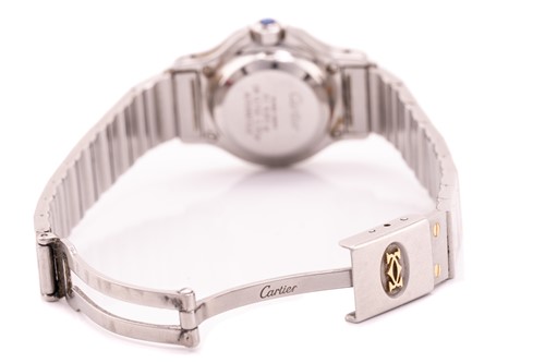 Lot 397 - A Cartier Santos Ronde lady's wristwatch,...