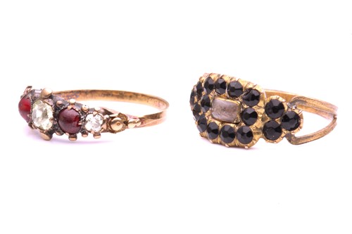 Lot 18 - An early 19th century mourning ring and a 19th...