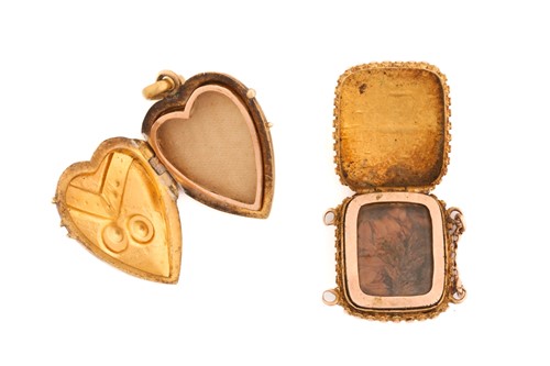 Lot 204 - Two Victorian lockets, to include a...