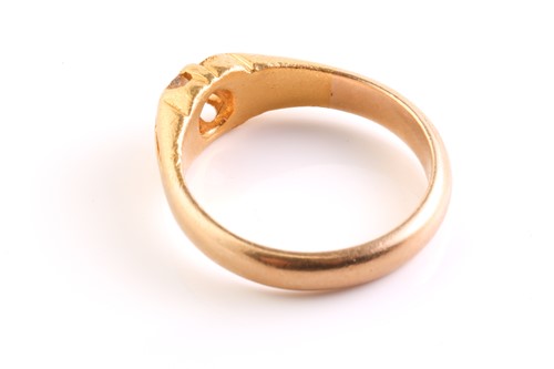 Lot 92 - A diamond gypsy ring, comprising a rectangular...
