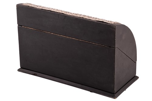 Lot 450 - A modern silver mounted leather stationery box,...