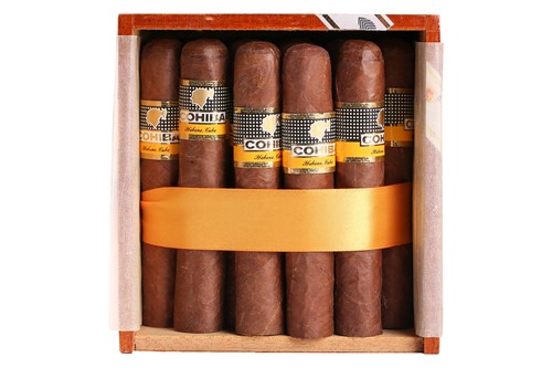 Lot 138 - 25 Cohiba Robusto Cigars in opened slide lid...