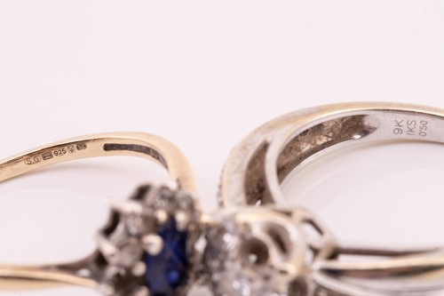 Lot 211 - Three 9ct rings comprising of a diamond...
