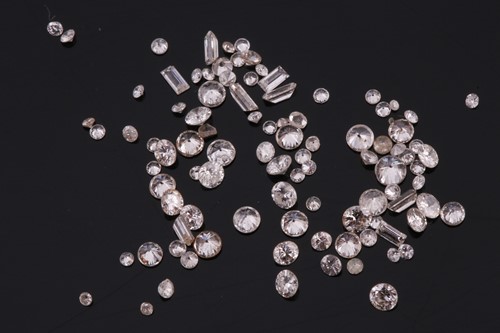 Lot 283 - 2.75ct Melee parcel of loose diamonds...