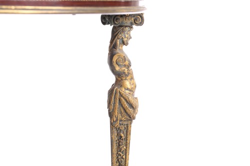 Lot 102 - A fine Louis XVI style marble top mahogany...