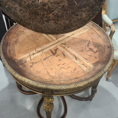 Lot 102 - A fine Louis XVI style marble top mahogany...