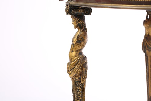 Lot 102 - A fine Louis XVI style marble top mahogany...