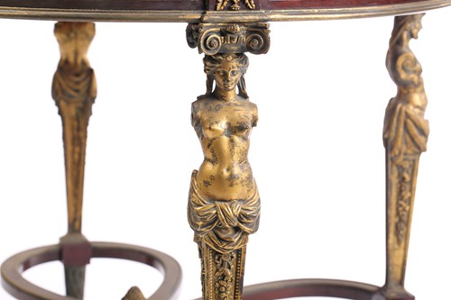 Lot 102 - A fine Louis XVI style marble top mahogany...